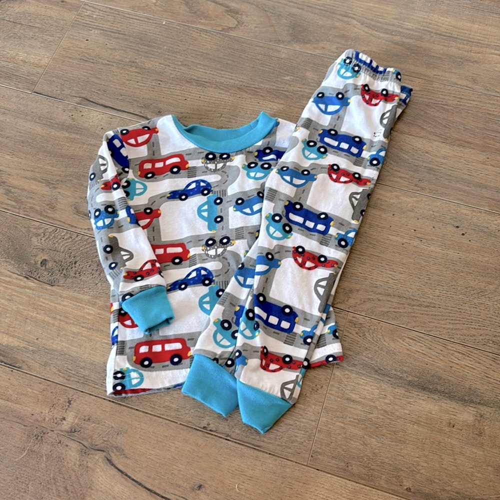 Mon Petit Kids Pajamas with Car Print